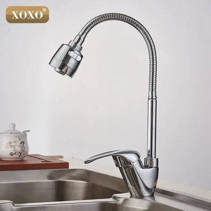 Modern chrome brass kitchen faucet with multifunction pull down spray