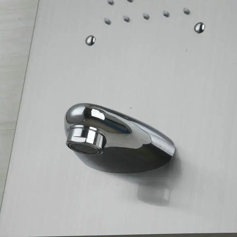 Modern chrome brass shower column with massage jets – bathroom