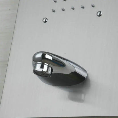 Modern chrome brass shower column with massage jets – bathroom