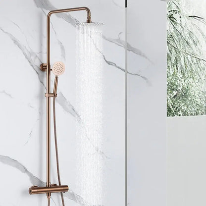 Modern chrome brass shower mixer with rainfall head bathroom system