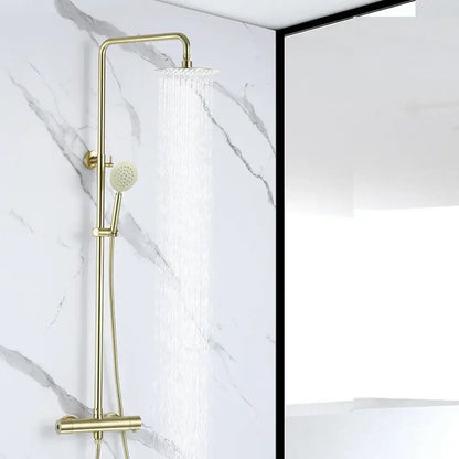 Modern chrome brass shower mixer with rainfall head bathroom system