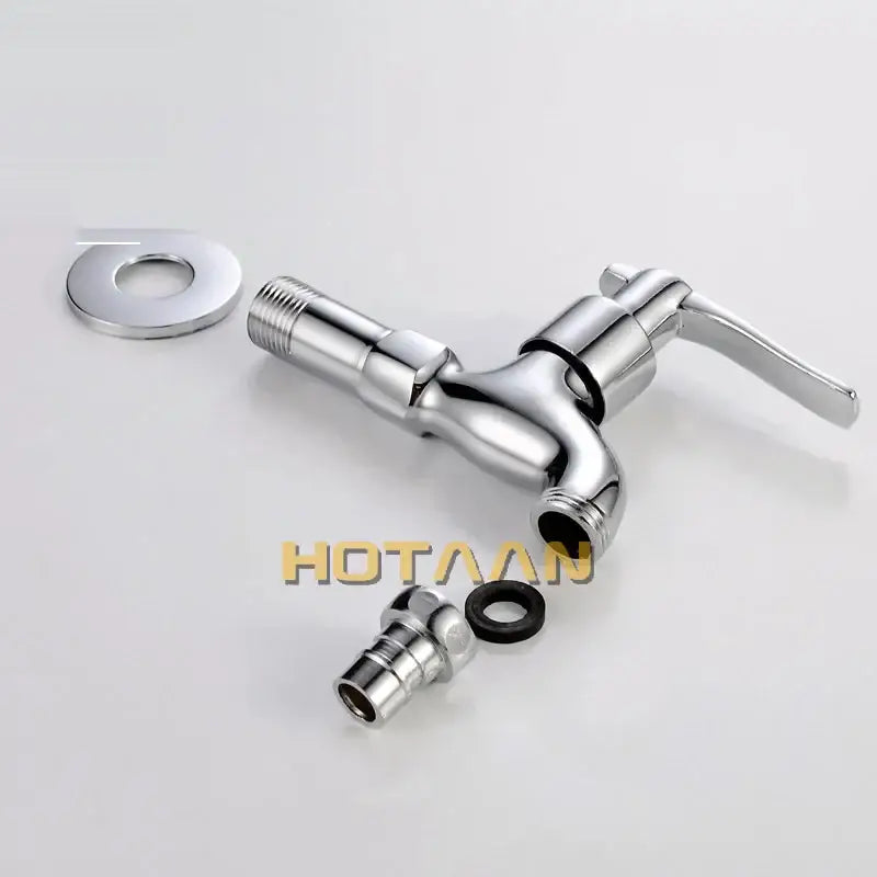 Modern chrome brass single cold water wall tap – bathroom faucet