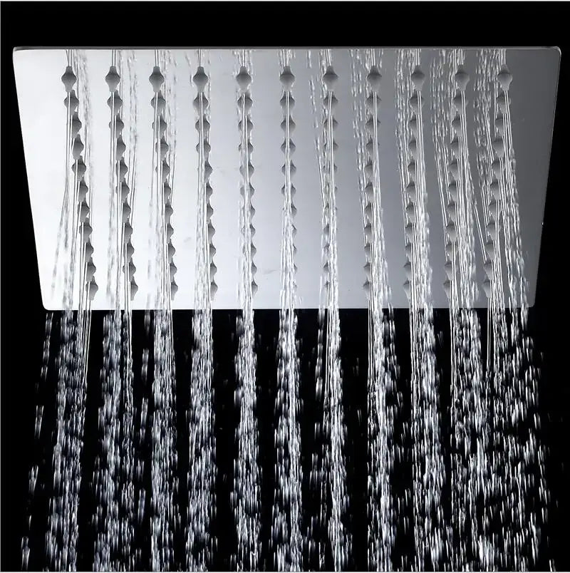 Modern chrome brass square rain shower head bathroom fixture