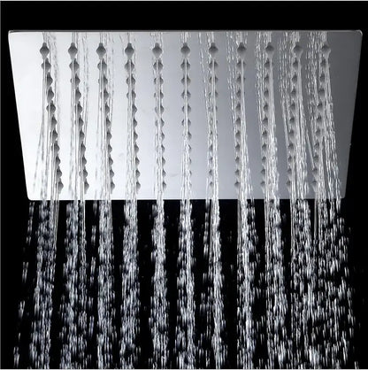Modern chrome brass square rain shower head bathroom fixture