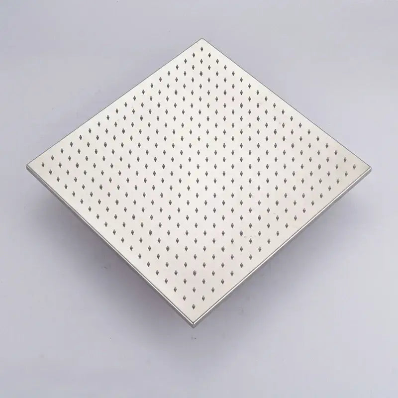 Modern chrome & brushed nickel led rainfall shower head bathroom