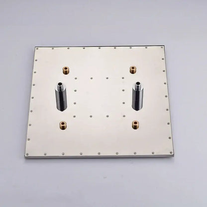 Modern chrome & brushed nickel led rainfall shower head bathroom