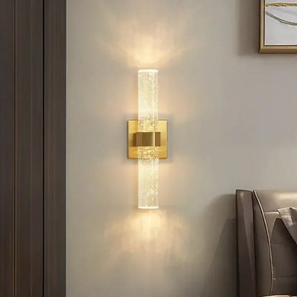Modern chrome bubble crystal led wall lamp for bathroom living room