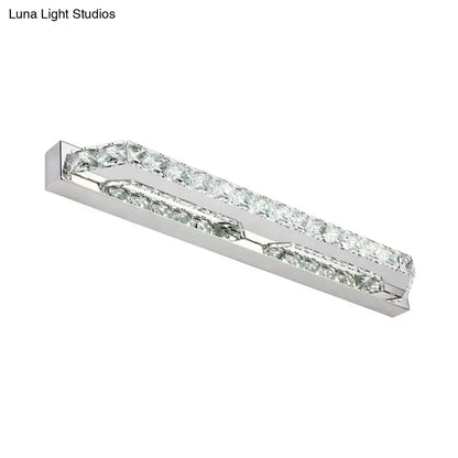 Modern chrome clear amber crystal led vanity light bathroom sconce