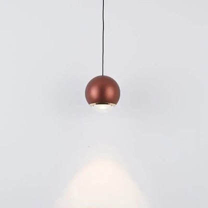 Modern chrome & copper ball pendant light dining room led chandelier