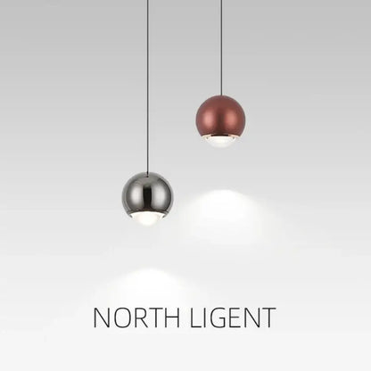 Modern chrome & copper ball pendant light dining room led chandelier