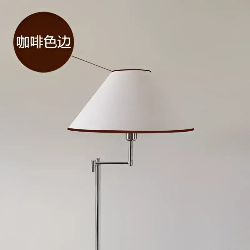 Modern chrome cream rocker arm floor lamp for living room