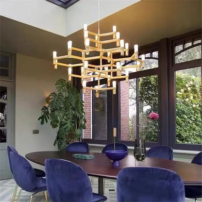 Modern chrome crown major chandelier multi tiered kitchen light