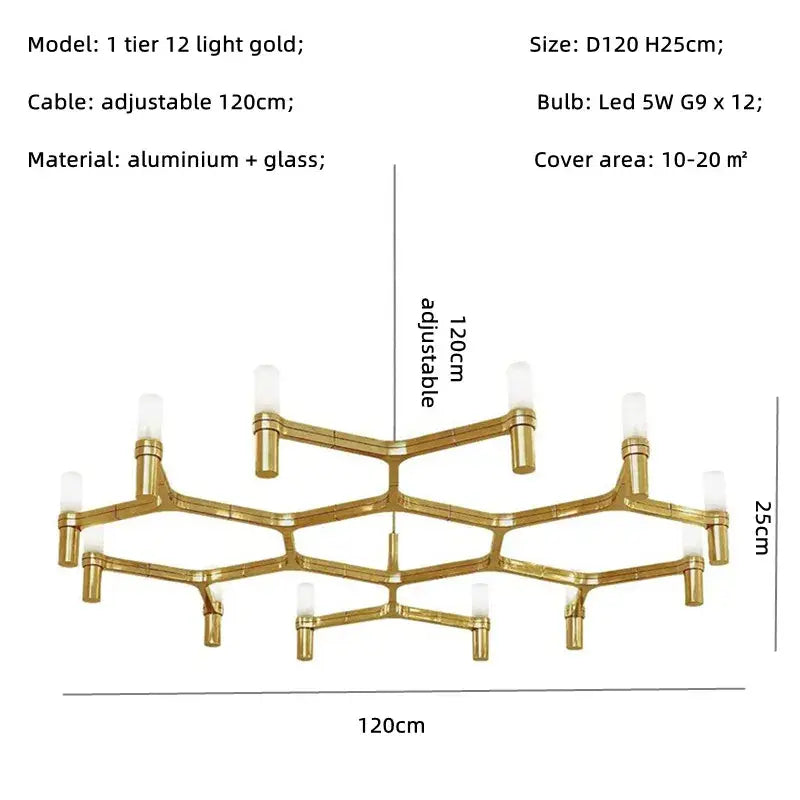 Modern chrome crown major chandelier multi tiered kitchen light