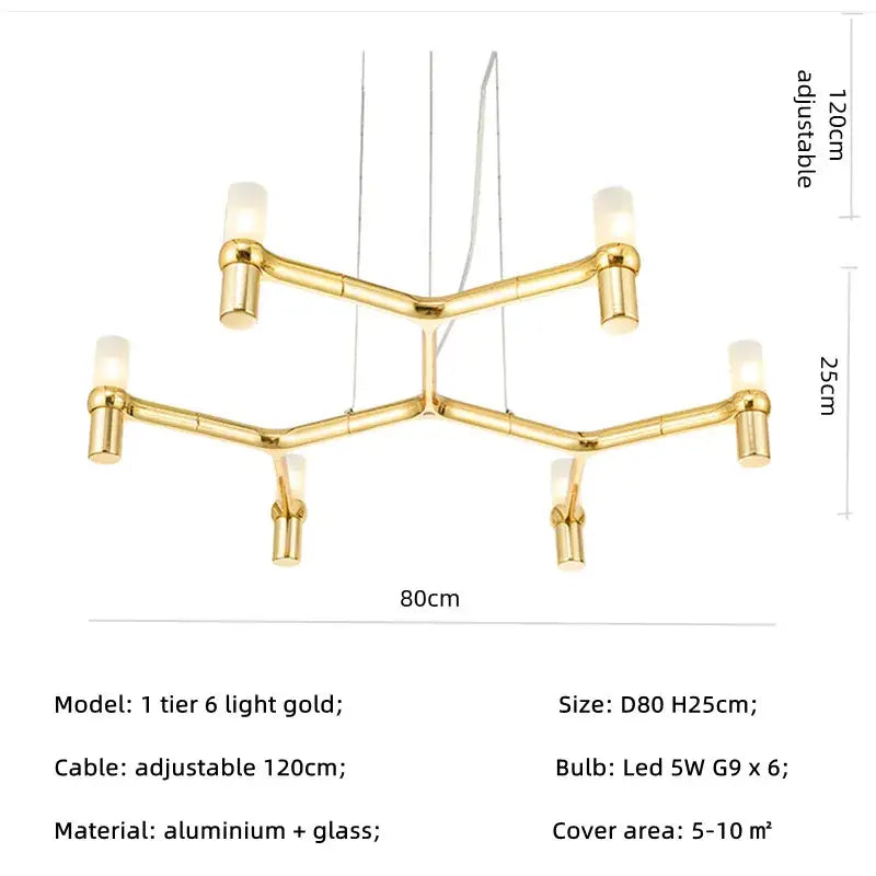 Modern chrome crown major chandelier multi tiered kitchen light