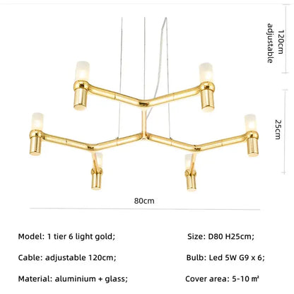 Modern chrome crown major chandelier multi tiered kitchen light