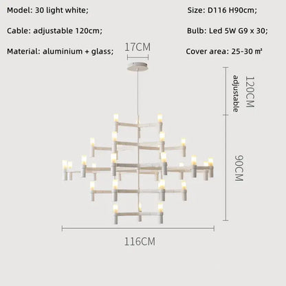 Modern chrome crown major chandelier multi tiered kitchen light