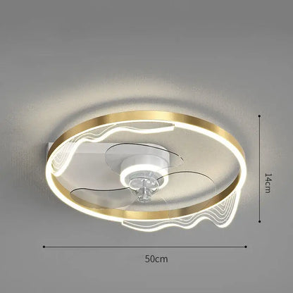 Modern chrome crystal ceiling fan light bedroom remote control