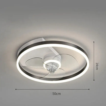 Modern chrome crystal ceiling fan light bedroom remote control