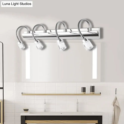 Modern chrome crystal cylinder vanity wall sconce bedroom reading light