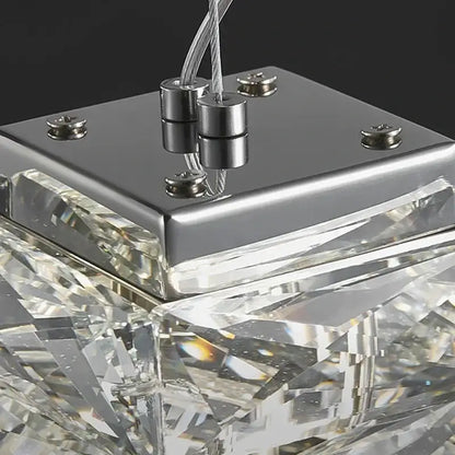 Modern chrome crystal dining table pendant lamp kitchen island