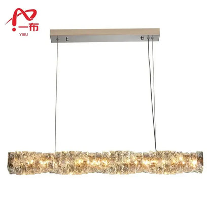 Modern chrome crystal dining table pendant lamp kitchen island