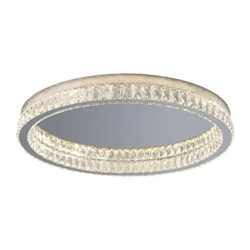 Modern chrome crystal led ceiling light living room dimmable lamp