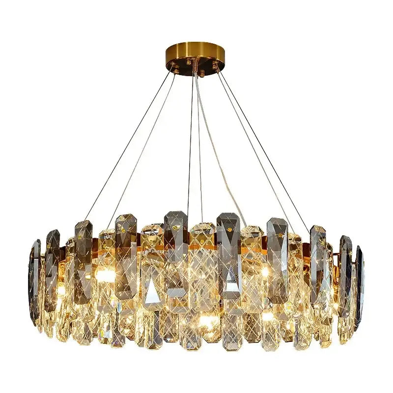 Modern chrome crystal led chandelier bedroom pendant light
