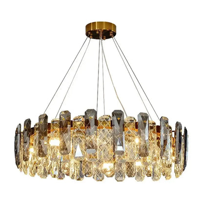 Modern chrome crystal led chandelier bedroom pendant light