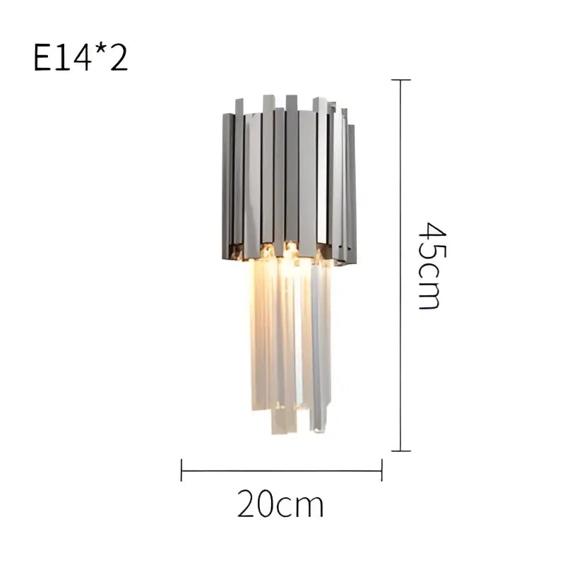 Modern chrome crystal led chandelier suspension lighting foyer