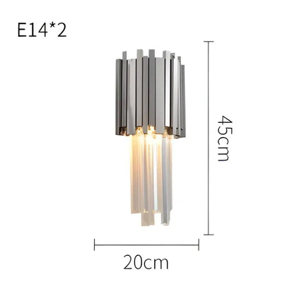 Modern chrome crystal led chandelier suspension lighting foyer