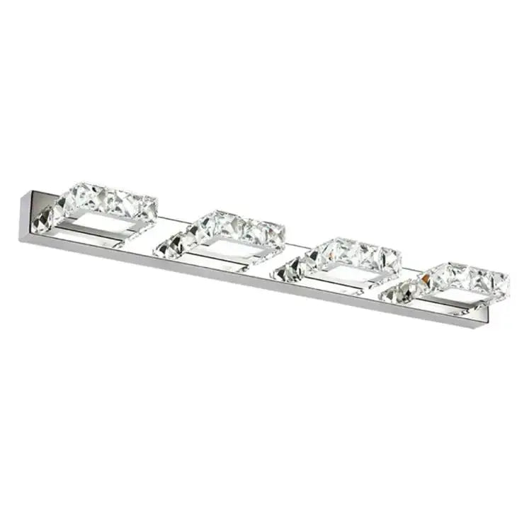 Modern chrome crystal led mirror light bathroom sconce