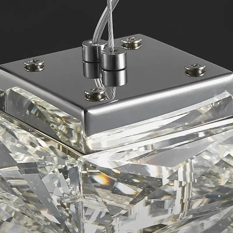 Modern chrome crystal led pendant – dining room chandelier
