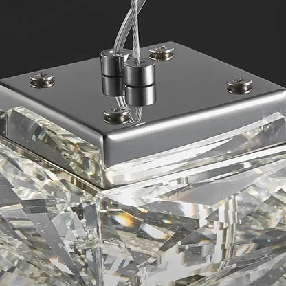 Modern chrome crystal led pendant – dining room chandelier