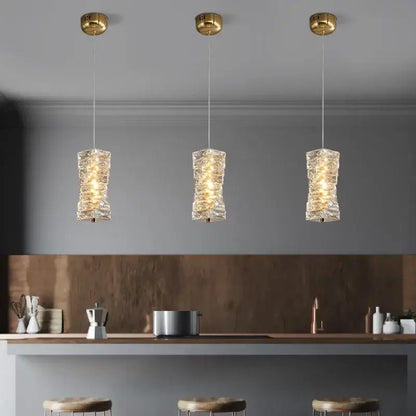 Modern chrome crystal led pendant – dining room chandelier