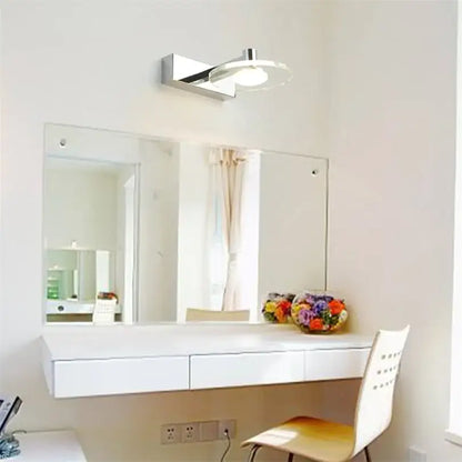 Modern chrome crystal led vanity mirror light bathroom sconce