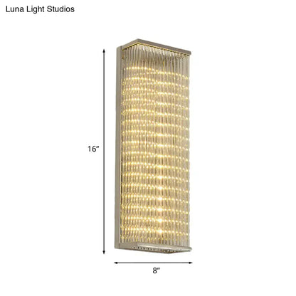 Modern chrome crystal led wall sconce living room bar light