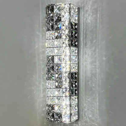 Modern chrome crystal mosaic wall lamp bedroom led lighting