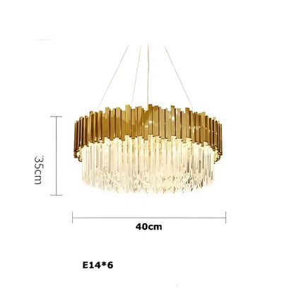 Modern chrome crystal oval led chandelier dining room light