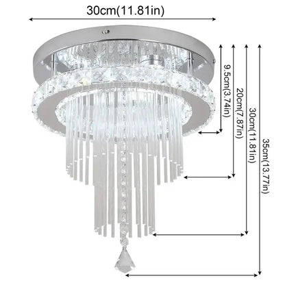Modern chrome crystal raindrop chandelier for dining room