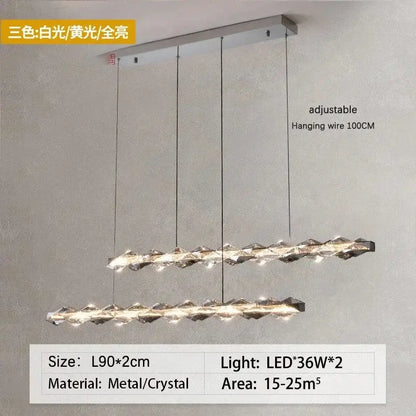 Modern chrome crystal ring chandelier for dining room dimmable led