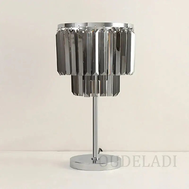Modern chrome crystal table lamps for living room decor