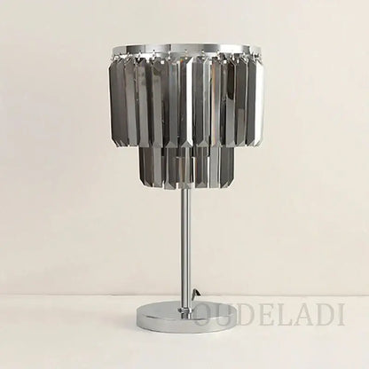Modern chrome crystal table lamps for living room decor