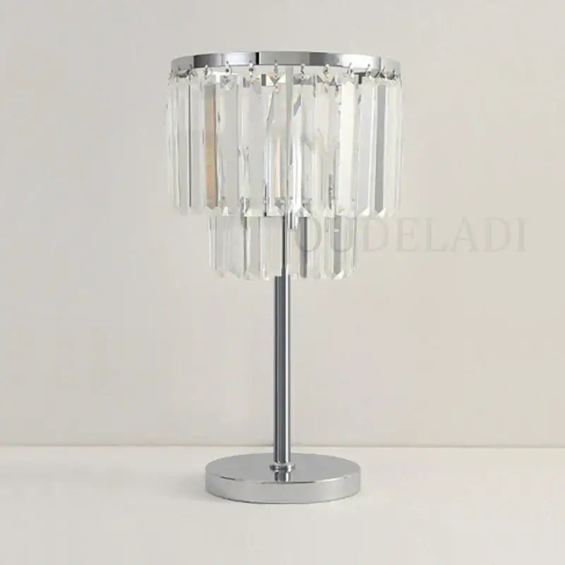 Modern chrome crystal table lamps for living room decor