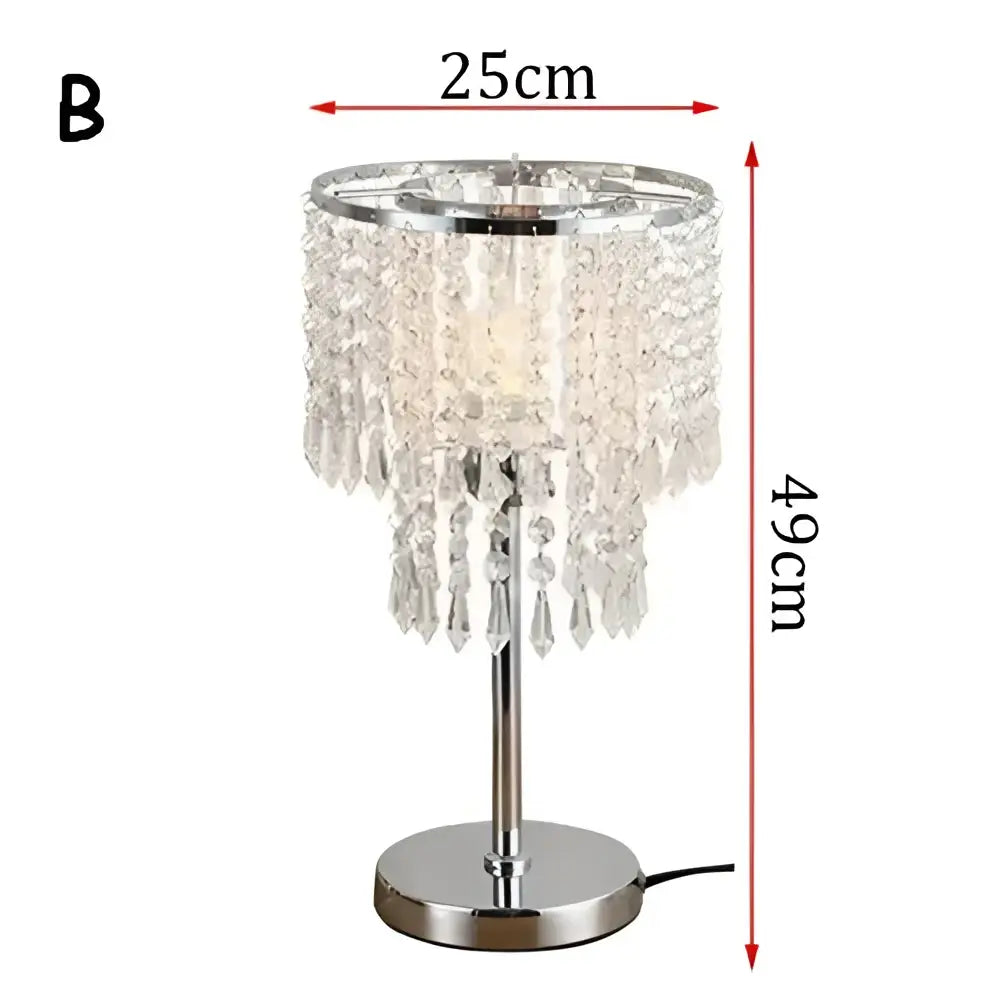 Modern chrome crystal table lamps for living room decor