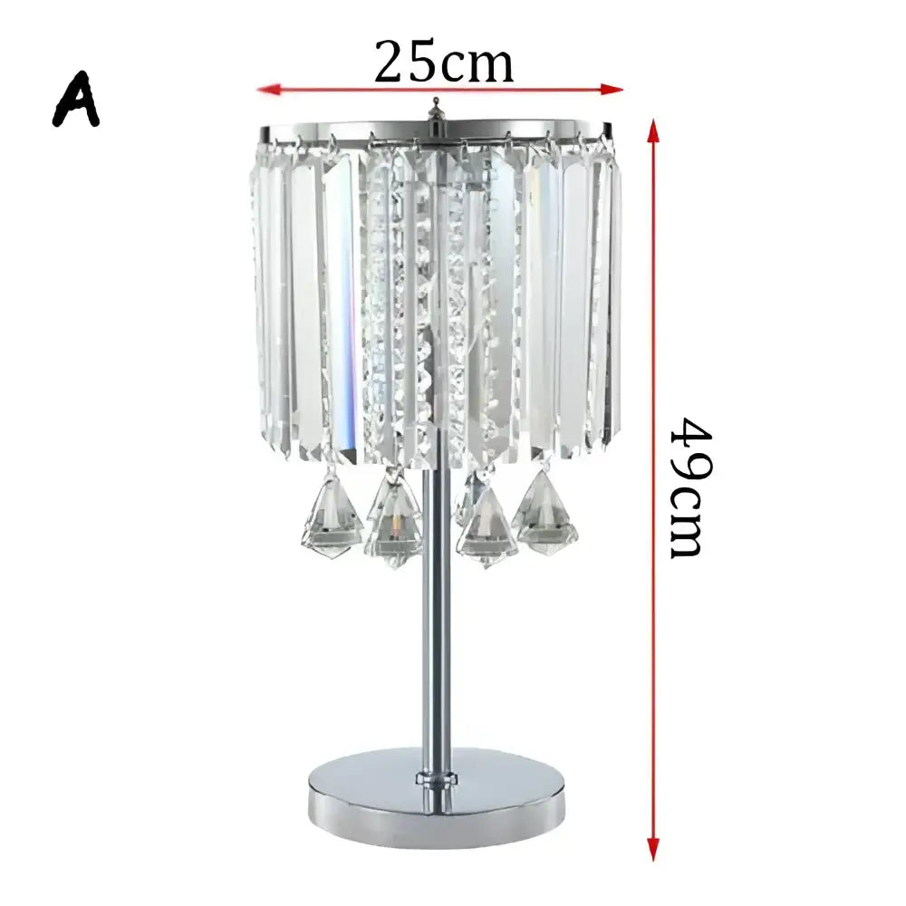 Modern chrome crystal table lamps for living room decor