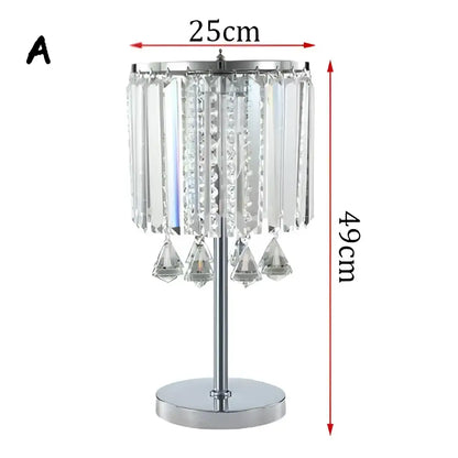 Modern chrome crystal table lamps for living room decor
