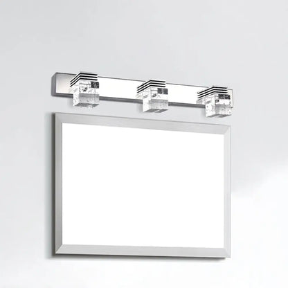 Modern chrome crystal vanity light fixture bathroom wall lamp
