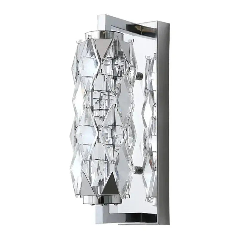 Modern chrome crystal wall lamp for bedroom luxury lighting