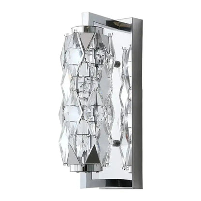Modern chrome crystal wall lamp for bedroom luxury lighting