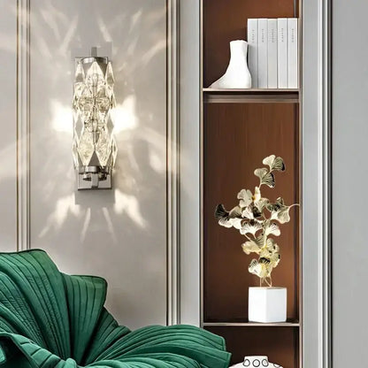 Modern chrome crystal wall lamp for bedroom luxury lighting